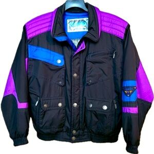 💜🖤Vintage Kaelin Snowboard Ski Jacket Colorblock Retro 90's L